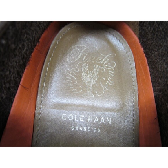 Cole Haan Grand o's Maine Pinch Mens Brown Pebbled Leather Penny Loafers US 9.5 - Picture 14 of 16